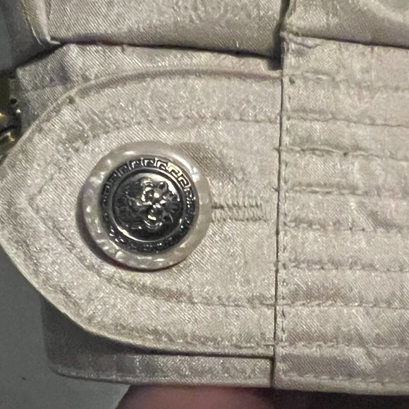 Vintage British Mist Trench Coat Shimmering Champagne Rain Size 12 Petite - Picture 2 of 16